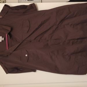 Short sleeve button down blouse